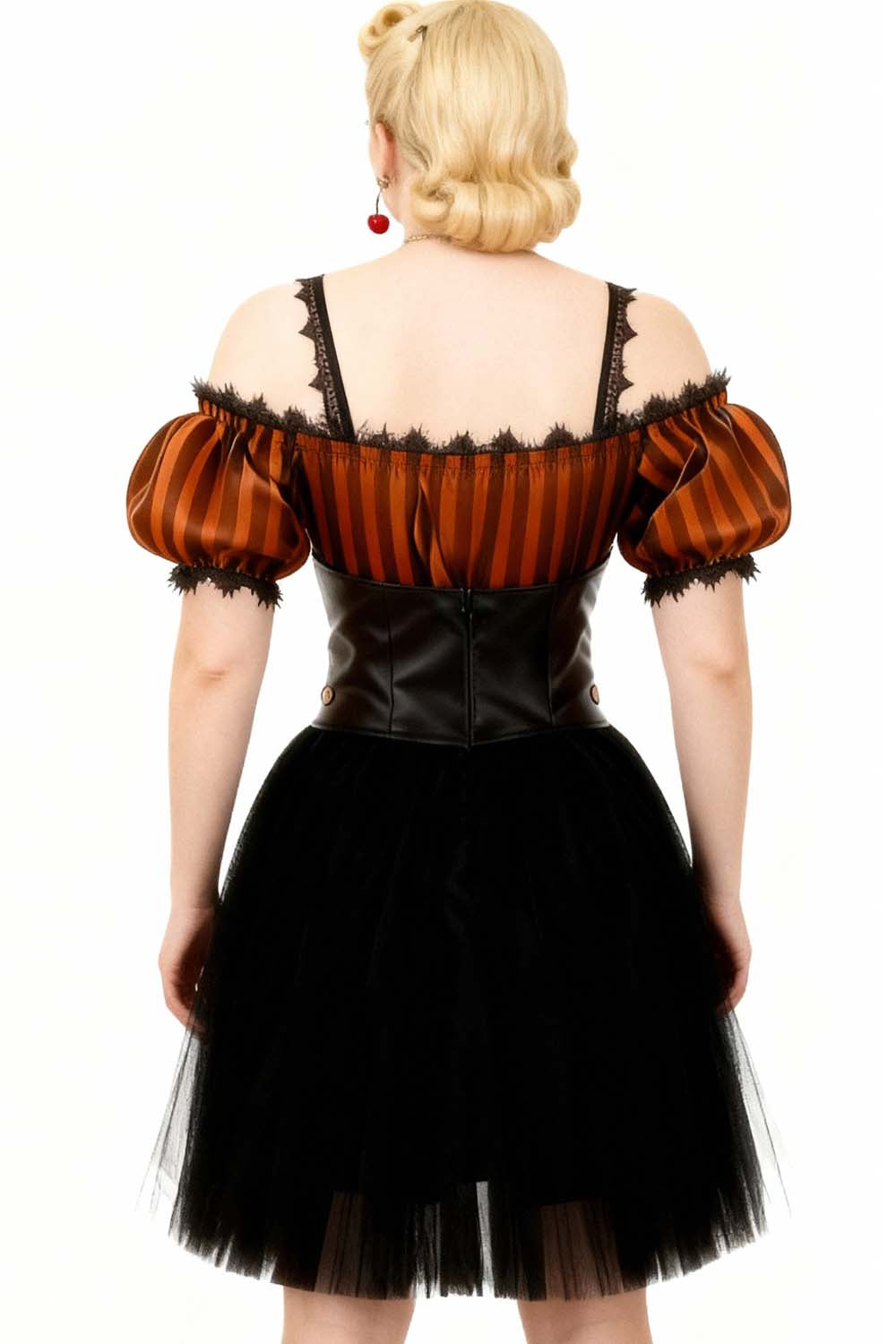 Shawnette Off-Shoulder Mini Black Skirt Dress