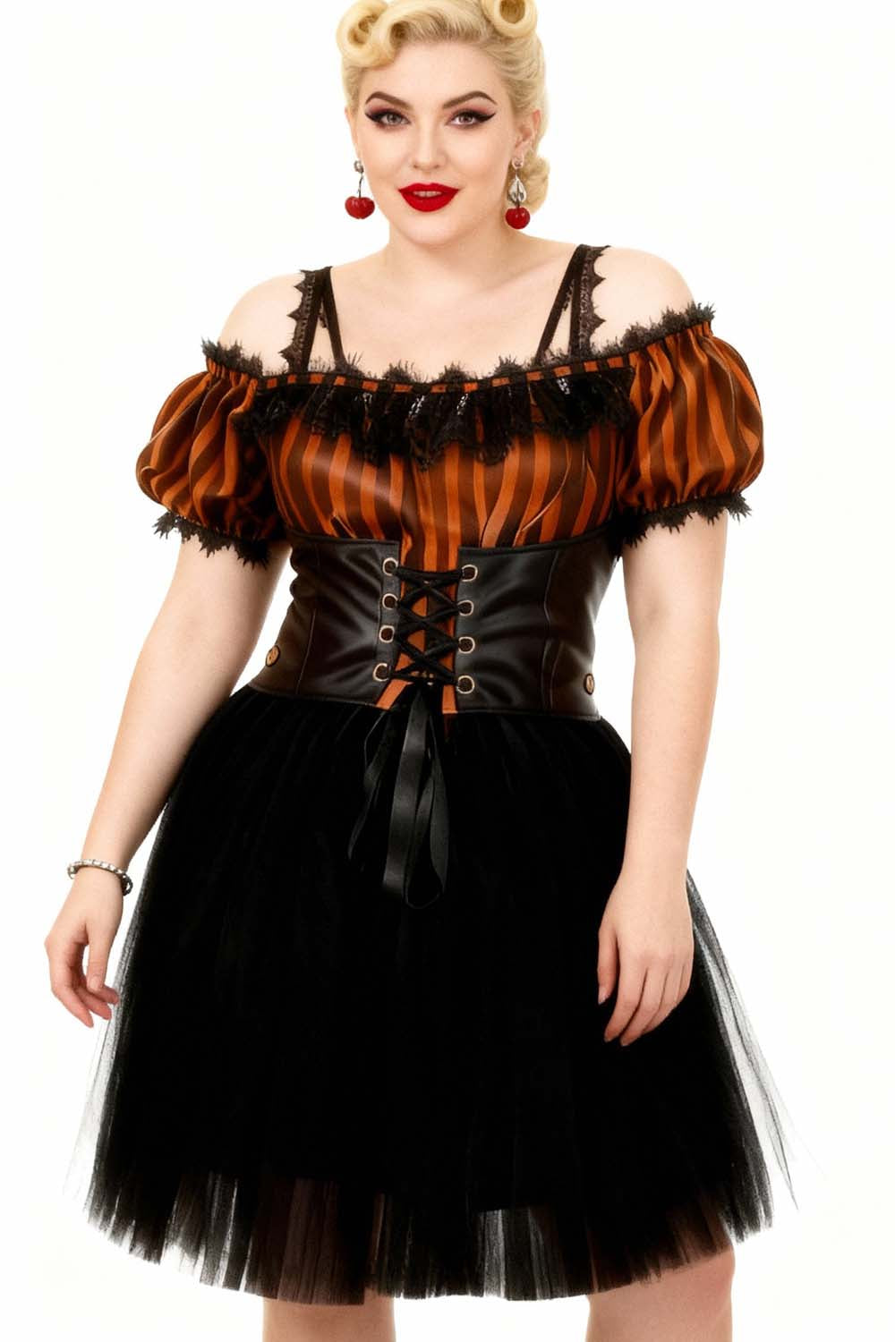 Shawnette Off-Shoulder Mini Black Skirt Dress