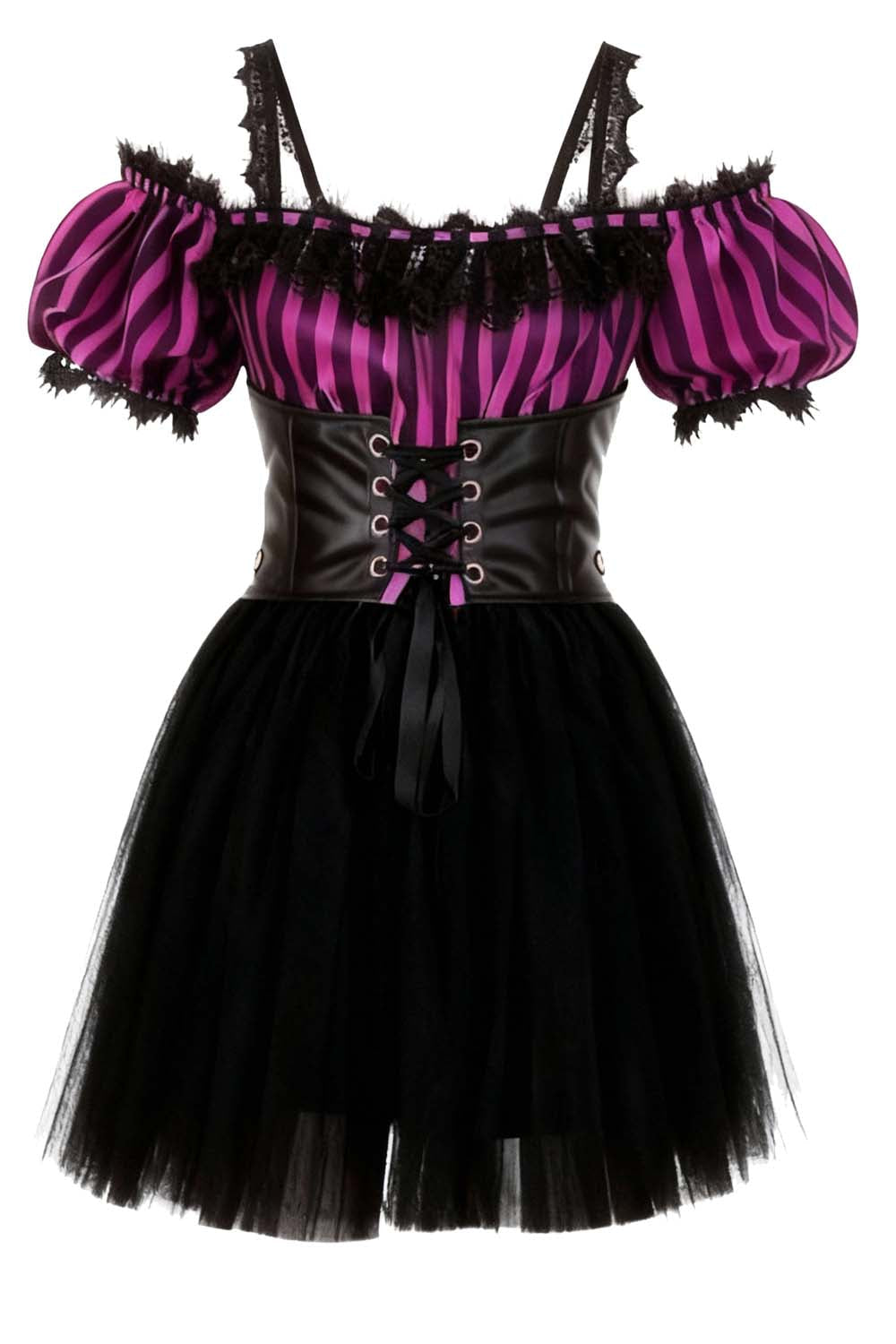 Shawnette Off-Shoulder Mini Black Skirt Dress