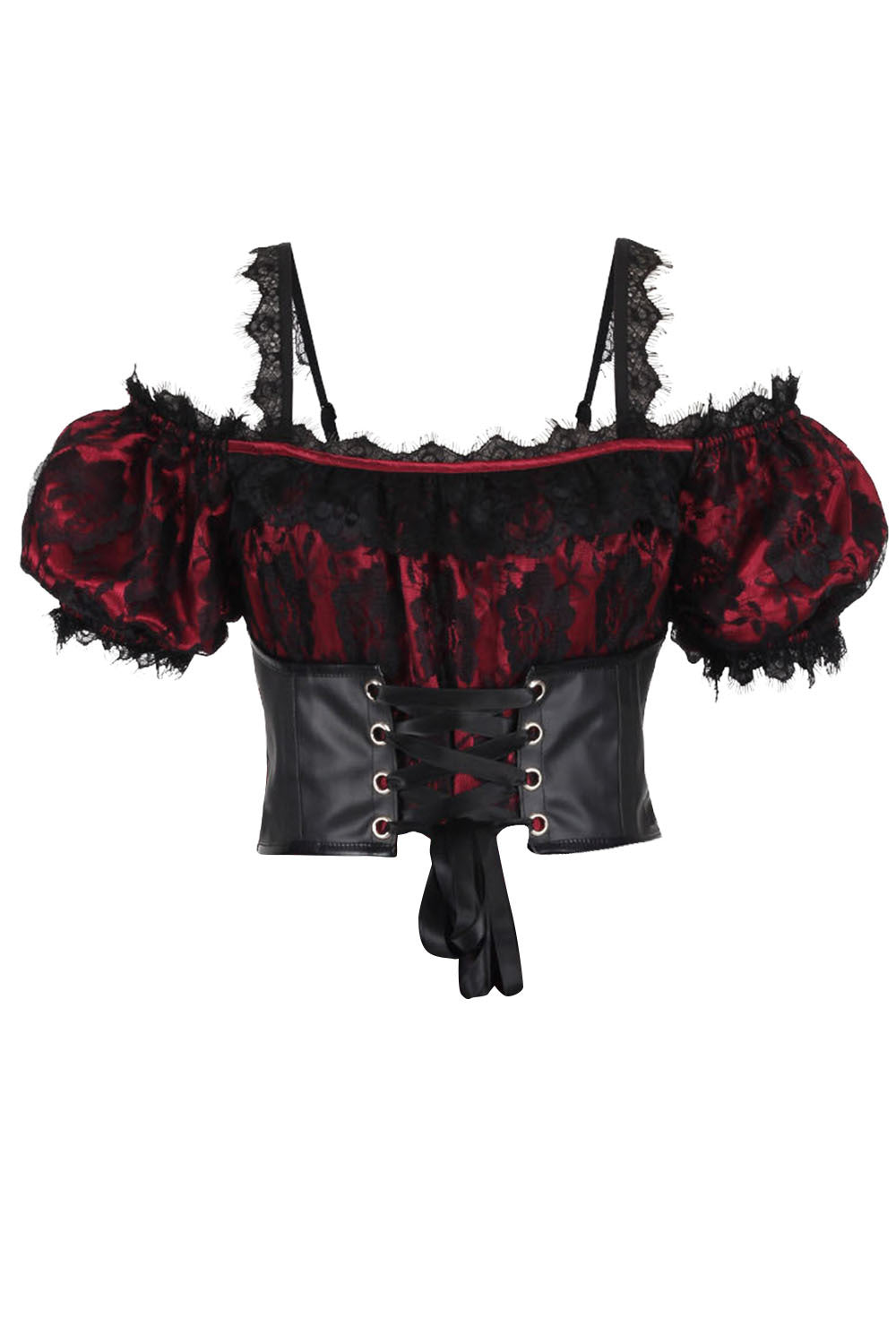 Jaeda Off-Shoulder Gothic Crop Top