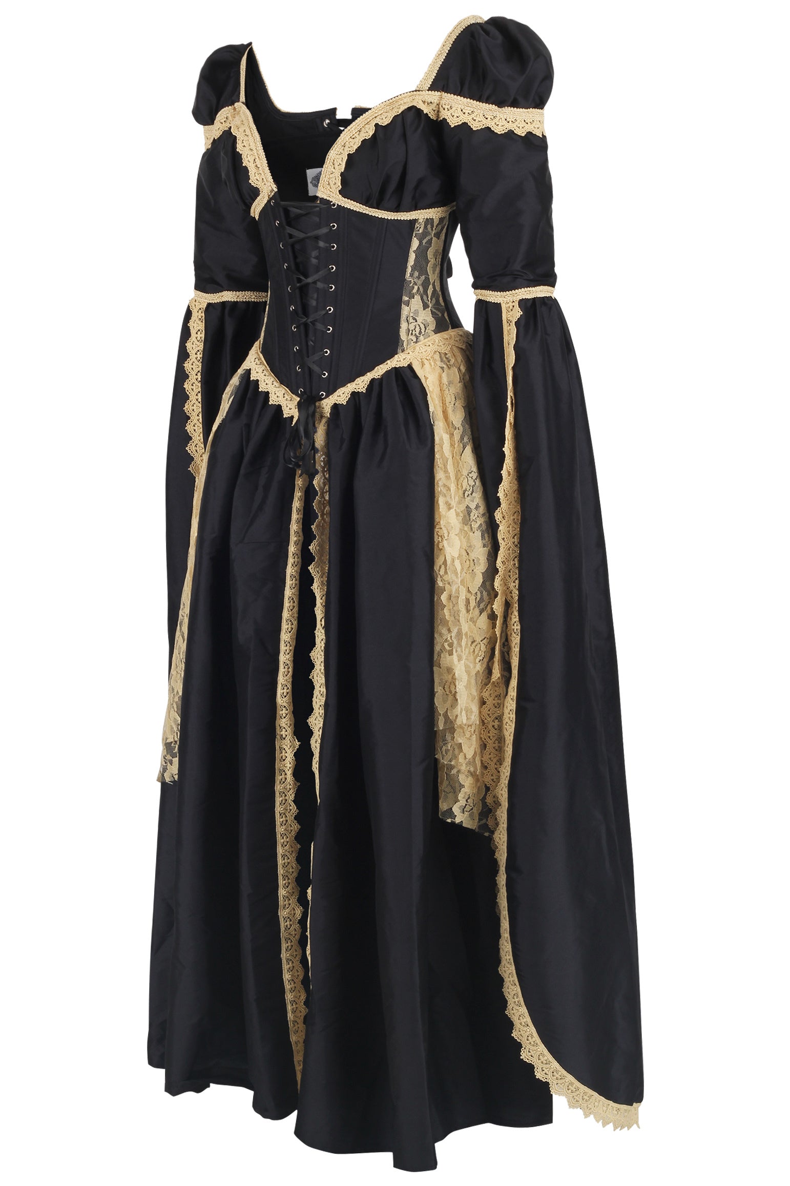 Jelisa Elven Inspired Rococo Black Corset Dress