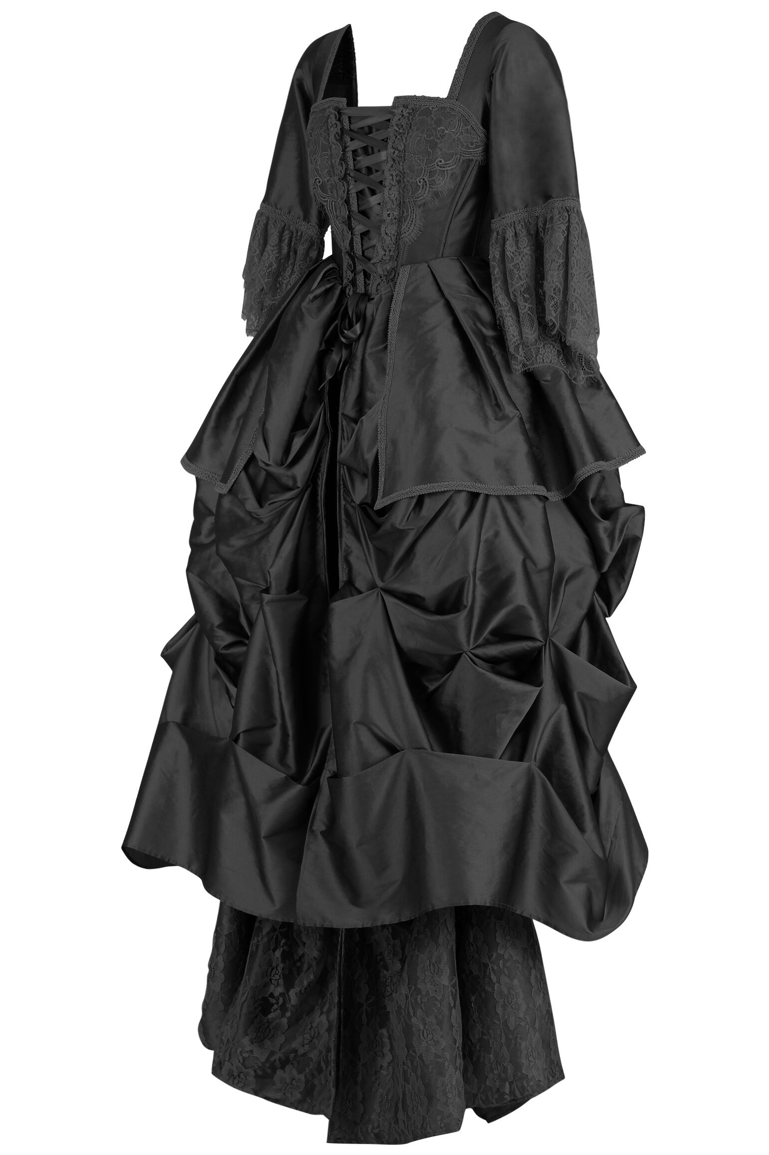 Jonni Rococo Marie Black Taffeta Corset Dress